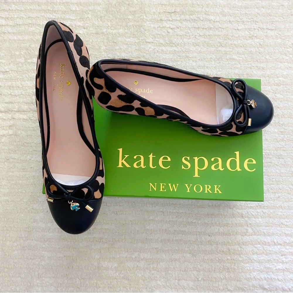 NWT Kate Spade Kacey leopard wedges